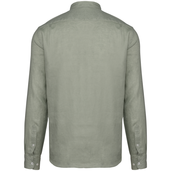Chemise en lin homme Almond Green L Chemise en lin homme Almond Green L