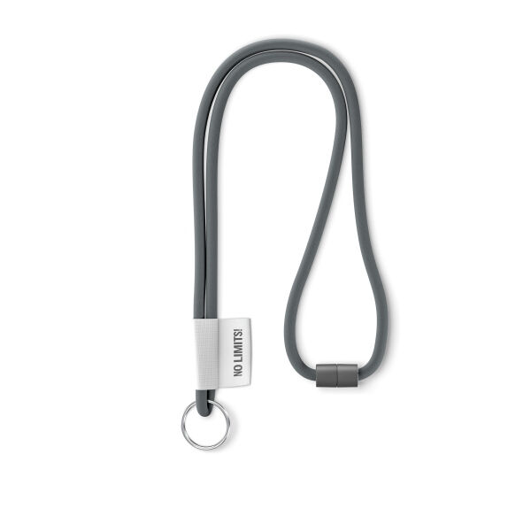 Polyester 2-kleurige koord-lanyard met full color label Polyester 2-kleurige koord-lanyard met full color label