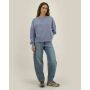 Stella Alma Vintage - Garment-dyed crewneck sweatshirt met een vrouwelijk cut - G. Dyed Blue Grey (XXL)