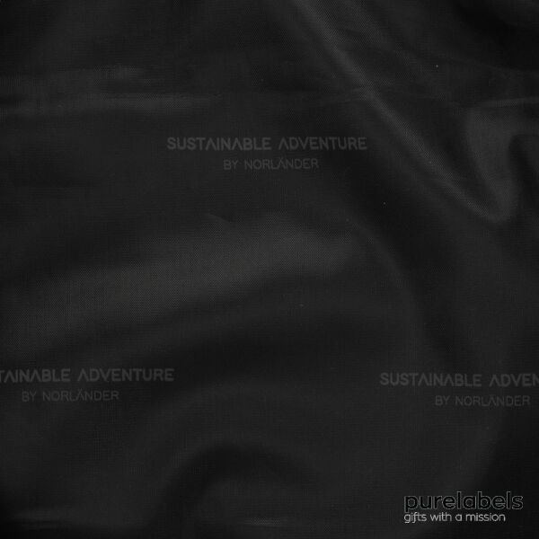 PureLabels | NORLÄNDER Dull PU Rugtas Eco Lining Zwart | Duurzaam ...