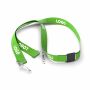Polyester Pantone-gematchte zeefdruk keycord met 2 clips