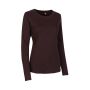 Interlock T-shirt | lange mouw | dames - Donker bordeaux, XL