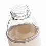 TAKE WELL - Glazen fles transparant, wit