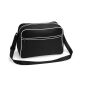 RETRO SHOULDER BAG, BLACK/WHITE, One size, BAG BASE