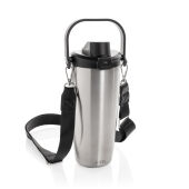Avira Ayala RCS R-RVS duosip afsluitbare crossbody tumbler, zilver