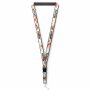 Afneembare polyester keycord met gesublimeerde satijnen overlay