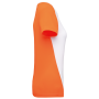 Ecologisch sport-T-shirt in twee kleuren voor dames White / Fluorescent Orange XS