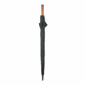 RAYNA - 27" auto paraplu houten greep - Steengrijs