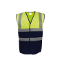 Tweekleurig veiligheidshesje Hi Vis Yellow / Navy M