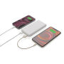 High density 10.000 mAh zakformaat powerbank, wit