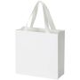Smartfold papieren tas van 210 g/m² met lintgrepen en een glanzende laminaatlaag - 24 x 10 x 24 cm - Wit