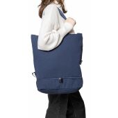 Gerecyclede polycotton (330 gsm) totepack Osric blauw