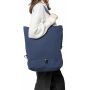 Gerecyclede polycotton (330 gsm) totepack Osric blauw