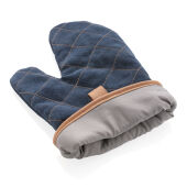 Deluxe canvas ovenhandschoen, blauw