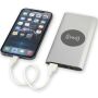 Juice type-C draadloze powerbank van 8000 mAh van gerecycled aluminium - Zilver