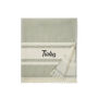 VINGA Tolo terry hamam handdoek, groen, gebroken wit