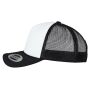 FOAM TRUCKER CAP CURVED VISOR, BLACK / WHITE / BLACK, One size, FLEXFIT