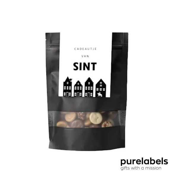 Sinterklaas Attentie Personeel – Chocolade Kruidnoten 135g Luxe Zak