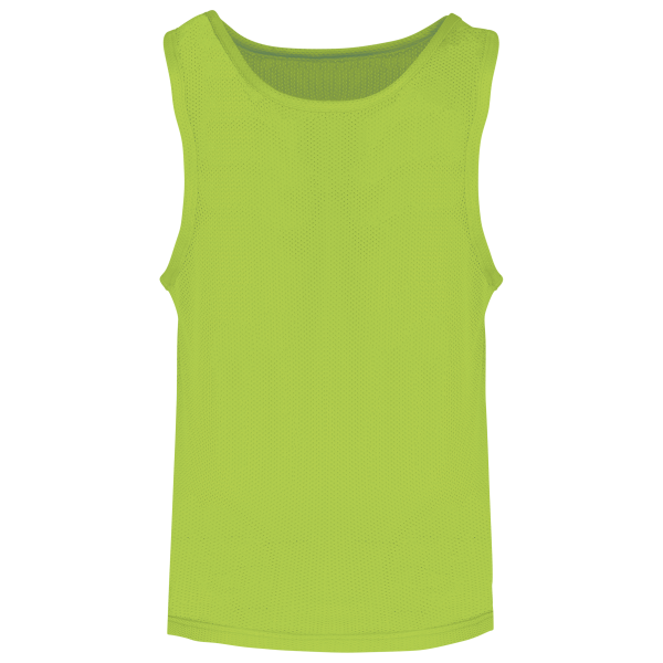 Licht trainingshesje van mesh kids Fluorescent Green 6/10 jaar Licht trainingshesje van mesh kids Fluorescent Green 6/10 jaar