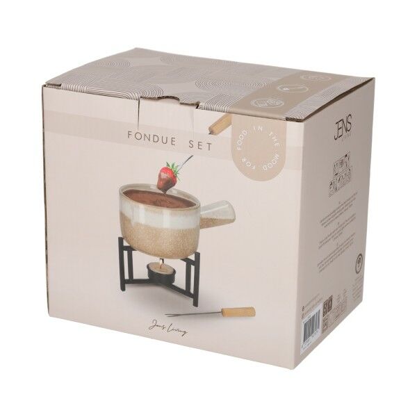 JENS Living Fondue Set Taupe JENS Living Fondue Set Taupe