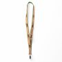 Zeefdruk lanyard van kurk en polyester Zeefdruk lanyard van kurk en polyester
