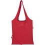 Madras Blend 140 g/m² GRS-gecertificeerde, gerecyclede, opvouwbare katoenen draagtas, 7 liter - Rood Madras Blend 140 g/m² GRS-gecertificeerde, gerecyclede, opvouwbare katoenen draagtas, 7 liter - Rood