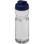 H2O Active® Eco Base 650 ml sportfles met kanteldeksel - Transparant/Blauw