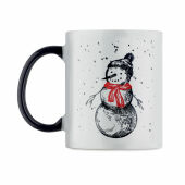 FESTIMUG - Keramische kerst mok 300ml - Zwart/Rood