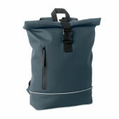 LAPTOSA - Laptop 15" rolltop PU rugzak - Marineblauw