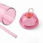 rPet Drinkbeker met rietje Glow 500 ml roze rPet Drinkbeker met rietje Glow 500 ml roze