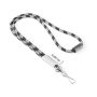 Polyester 2-kleurige koord-lanyard met full color label