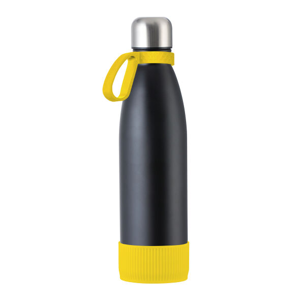Fles RETUMBLER-myTOULON - geel, zwart, zilver Fles RETUMBLER-myTOULON - geel, zwart, zilver