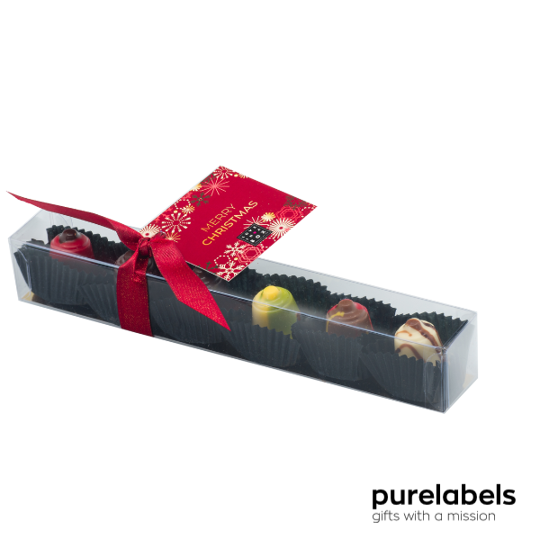 Kerst chocolade | Handgemaakte kerst klokjes gevuld mix | 6 stuks 65g