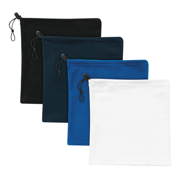 VARIOUS - Muts/ sjaalcombinatie van fleece petrol VARIOUS - Muts/ sjaalcombinatie van fleece petrol