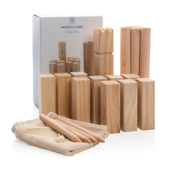 Houten kubb set, bruin Houten kubb set, bruin