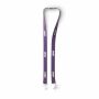 Polyester Pantone-gematchte zeefdruk keycord met 2 clips