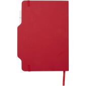 Nexus A5 notitieboek met harde kaft met combo pen en potlood (zwarte inkt) - Rood