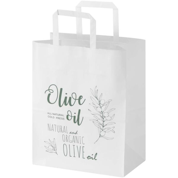 Kraft papieren tas 80 g/m² met platte handvatten – 25 x 15 x 32 cm Kraft papieren tas 80 g/m² met platte handvatten – 25 x 15 x 32 cm
