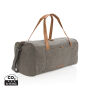 Canvas reis/weekendtas PVC vrij, grijs