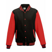 jet black / fire red
