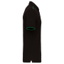 Contrasterende polo Day To Day korte mouwen Black / Kelly Green S
