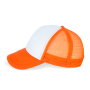 Trucker - Pet 5 panelen White / Vermillon Orange One Size