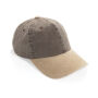 BEAU AWARE™ Washed 6 panel 270gsm cotton twill two tone cap, bruin