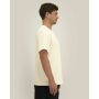 Reeser - Heavy gerecycled katoen blend T-overhemd met een modern look - Cream (S)
