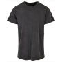 Acid Washed Round Neck Tee black XS