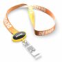 Polyester sublimatie lanyard met ovale badge reel met logo
