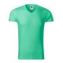 T-shirt men's Slim Fit V-neck mint S