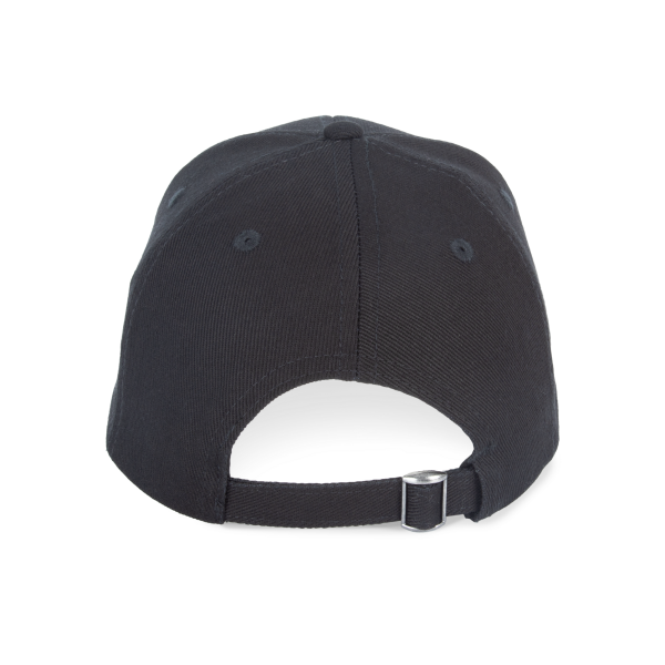 Ecologische uniseks pet met 6 panelen Black One Size Ecologische uniseks pet met 6 panelen Black One Size