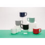 Keramische moderne mok 350 ml, wit, wit