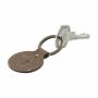 Recycled Leather Keyring Round sleutelhanger